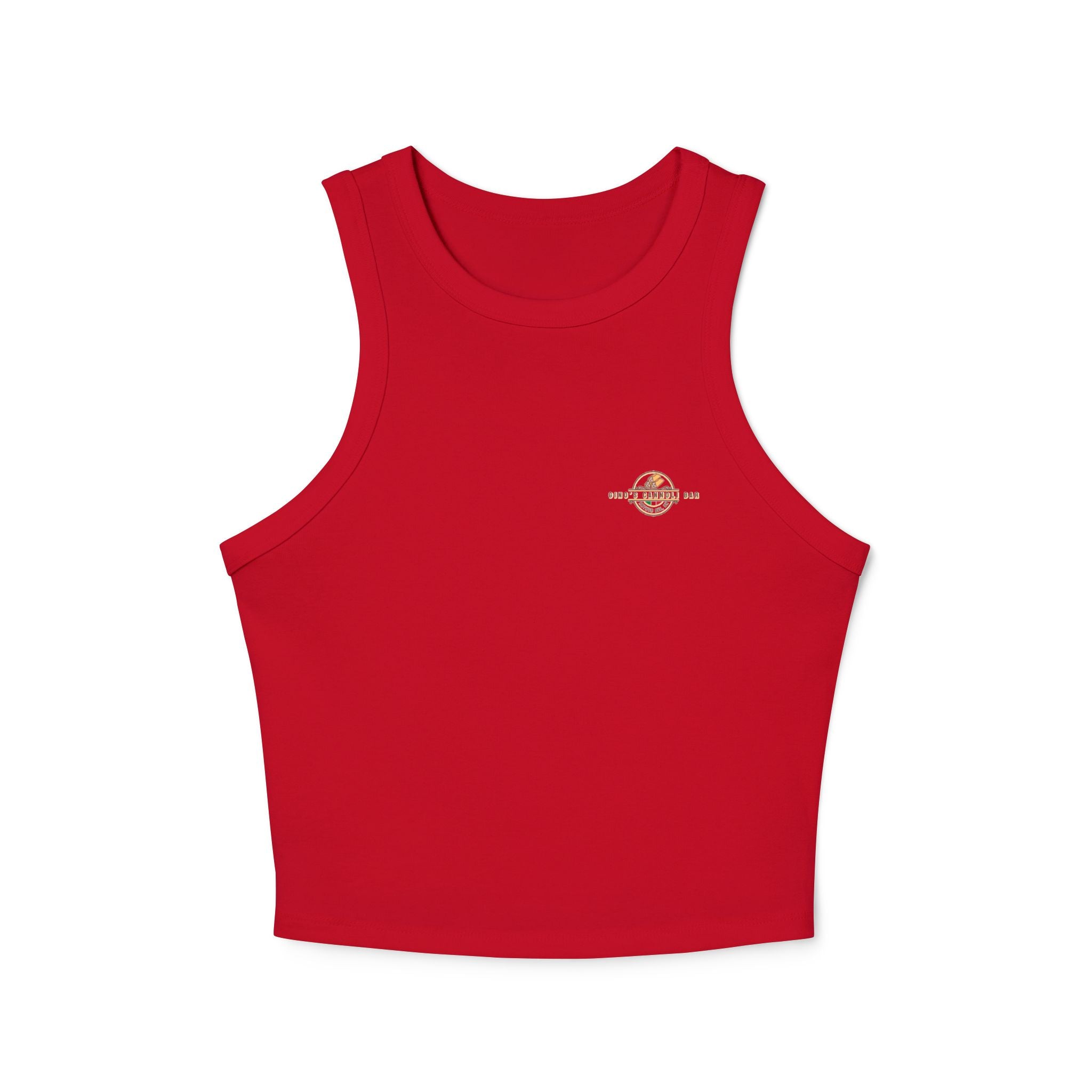 Gino's Cannoli Bar Ribbed Racer Tank Top