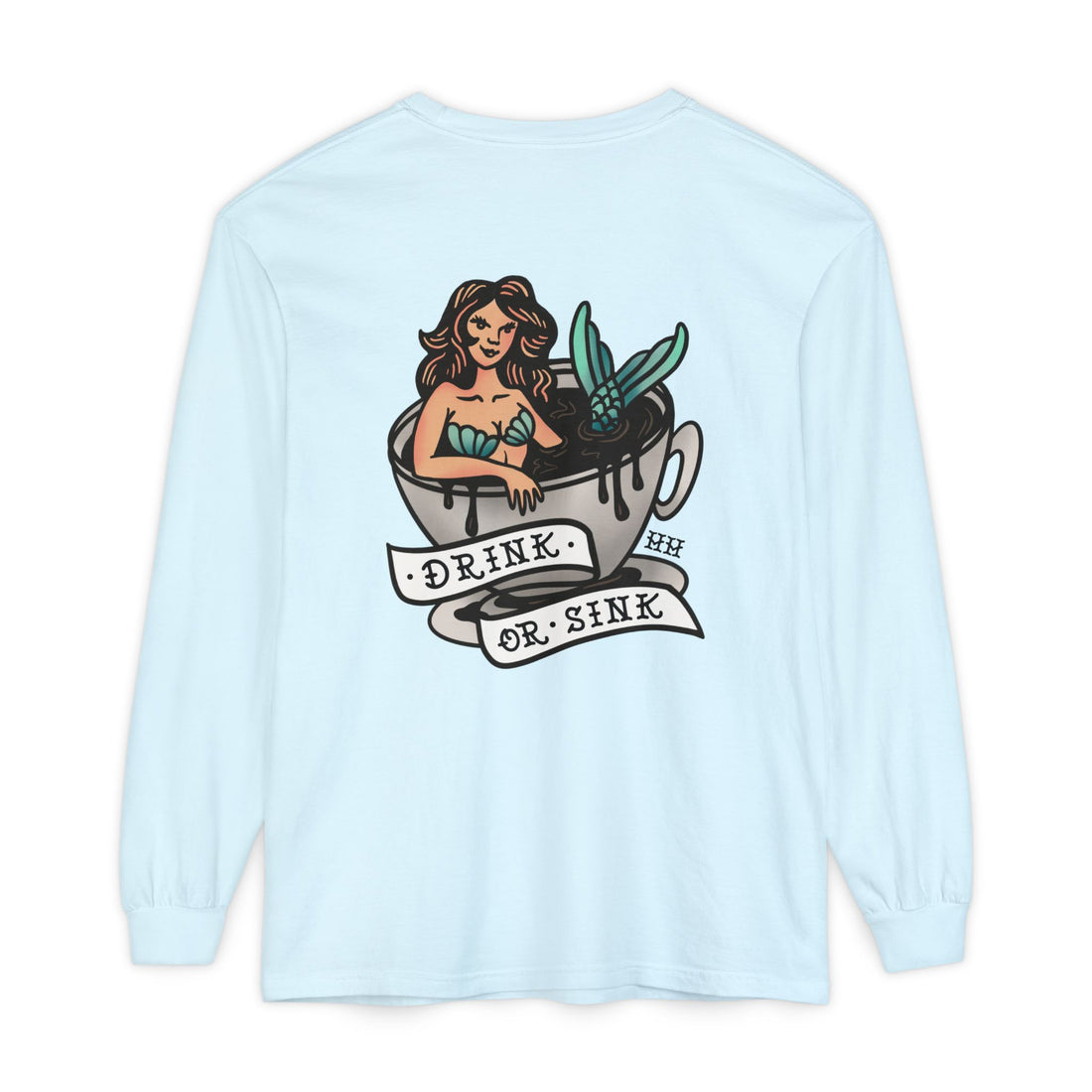 Harpoon Hanna's 'Drink or Sink' Long Sleeve Crew Neck T-Shirt